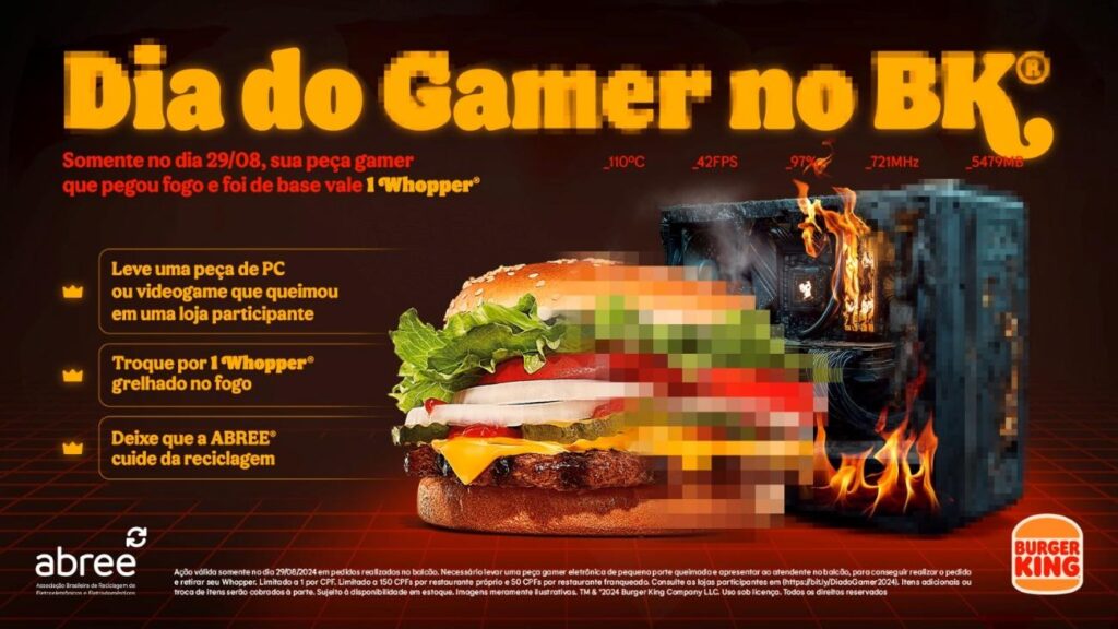 dia do gamer burger king troca peca queimada por whopper 29 de agosto com limao comlimao 01