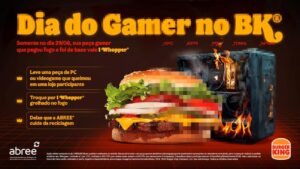 Dia do Gamer: Sua peça queimada de PC ou console vale 1 Whopper no BK