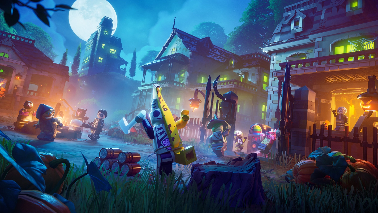 Halloween no LEGO Fortnite: Atualização traz tela dividida e passe especial